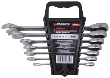 Forsage набор ключей комбинированный трещоточный 10-14 мм F-51072, 7 шт