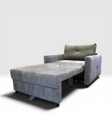 Мини-диван 12 Диванoff 90909, 110х70 см, обивка флок, серый