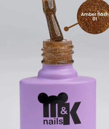 M&K nails гель-лак Amber flash 01 камуфлирующее 7 мл
