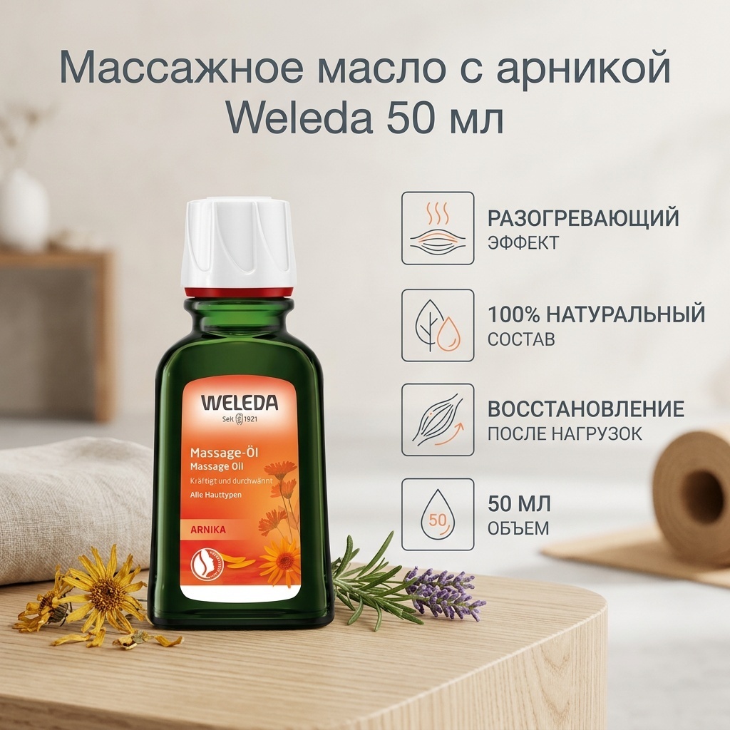 Weleda Arnica Massage Oil масло для тела 50 мл