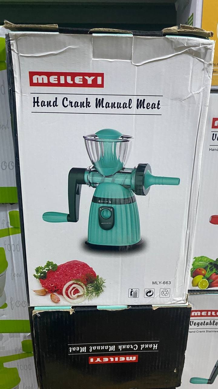 Мясорубка ручная Meileyi MLY-663, пластик пищевой