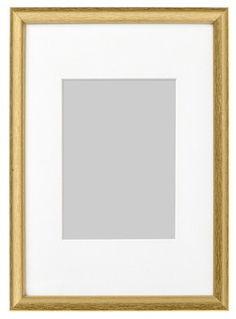 IKEA пудра IKEA SILVERHÖJDEN рамка для фотографий, золотая 21x30 см