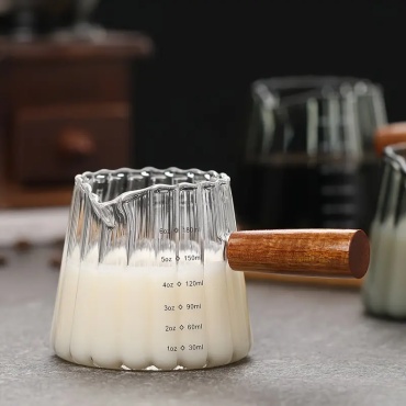 BayStore питчер для молока pitcher_glass/wood прозрачный, коричневый