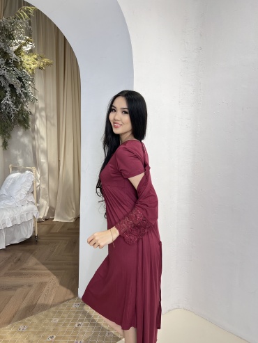 Ночная сорочка Noya Lux бордовый