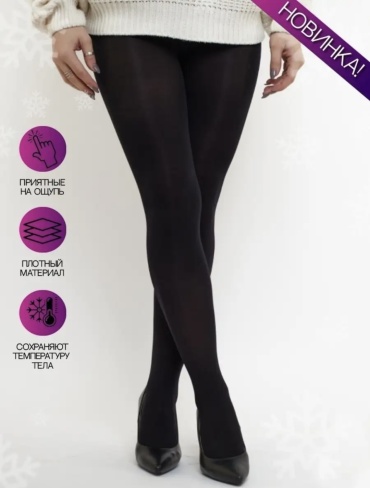 Колготки MinMin velour черный