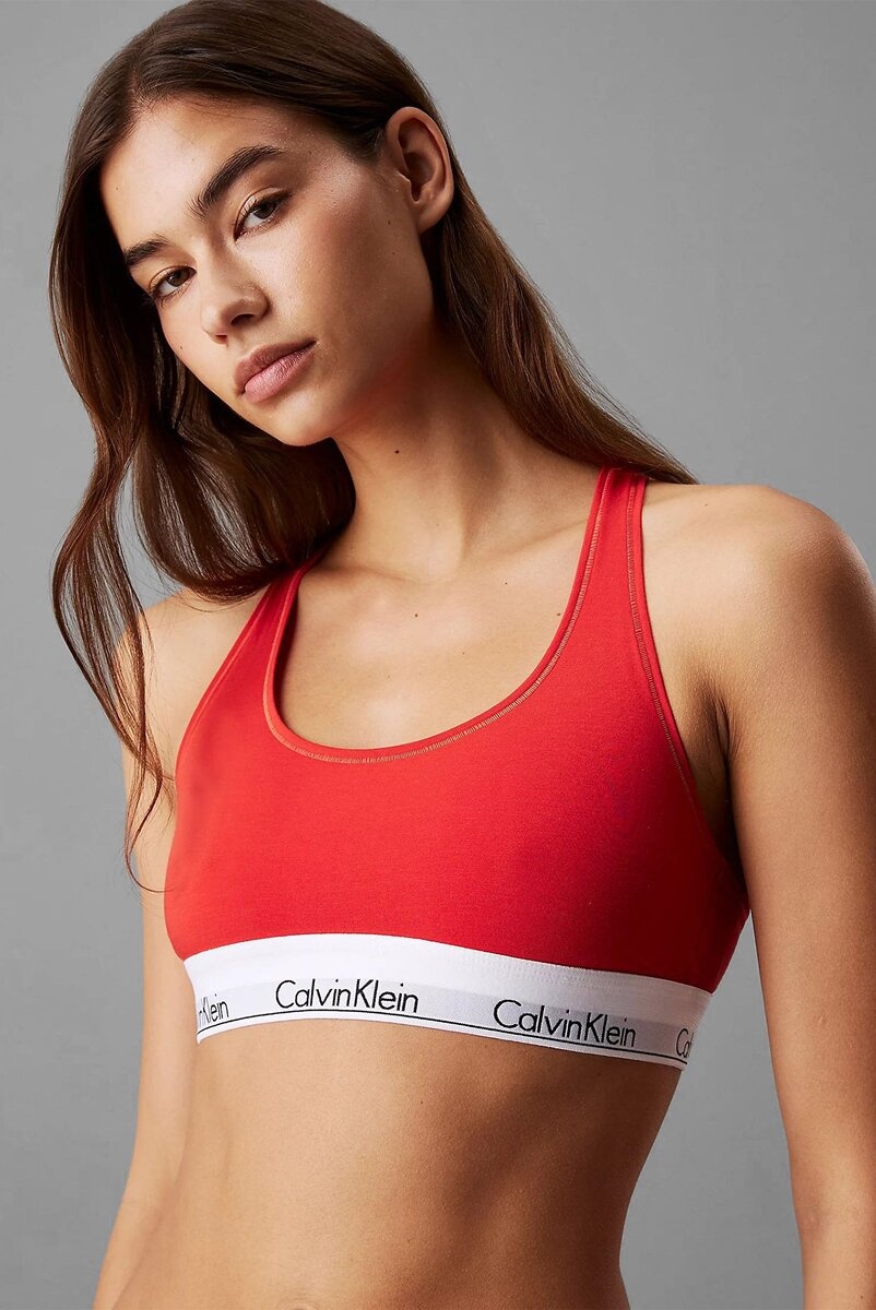 Бюстгальтер мягкая чашка Calvin Klein красный