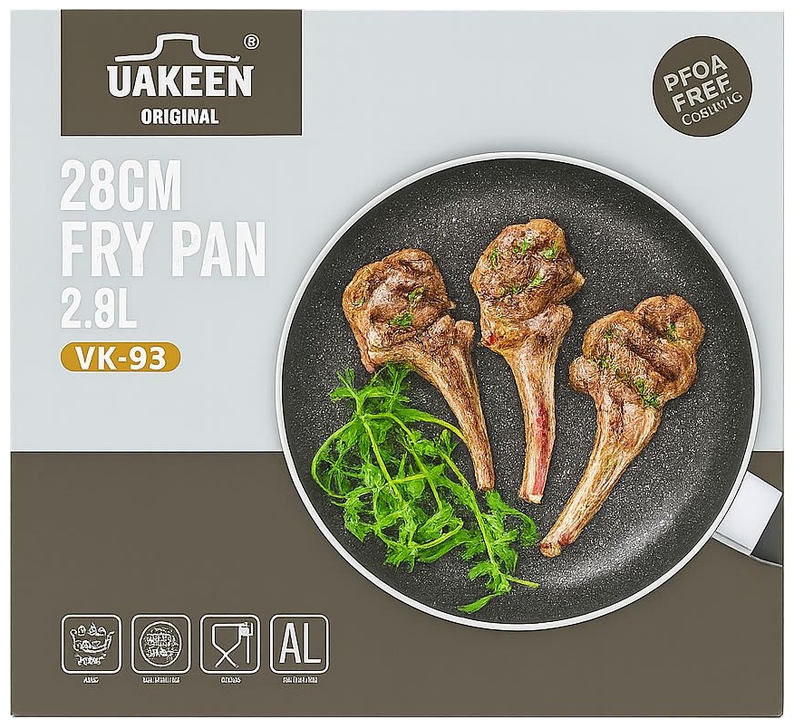 Скороварка 2.9 л, UAKEEN fry pan VK-93 алюминий