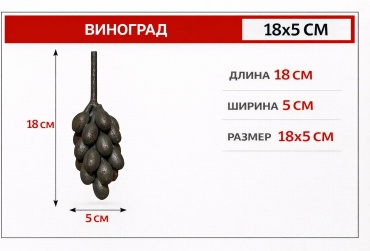 Декоративный кованый элемент Виноград 1 шт