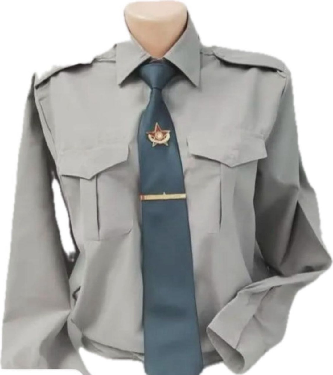 Рубашка серебристый
