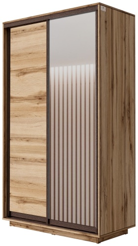Шкаф-купе Мебель Азии Брим, 116.2x200.4х57 см, коричневый
