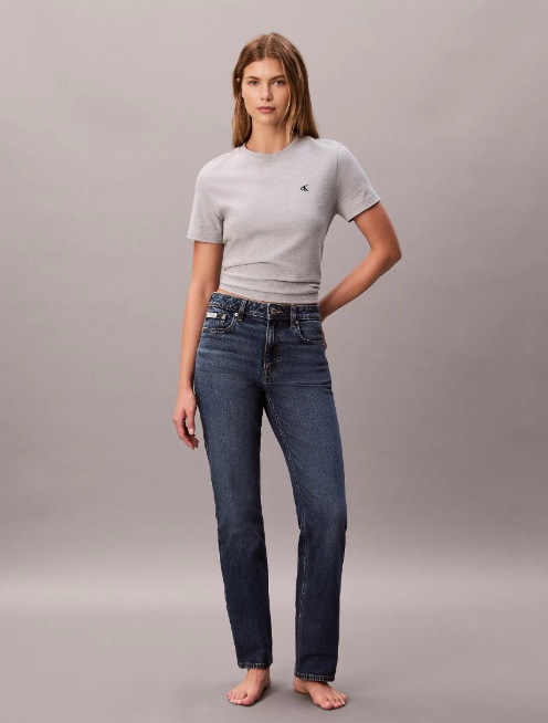 Джинсы прямые Calvin Klein темно-синий