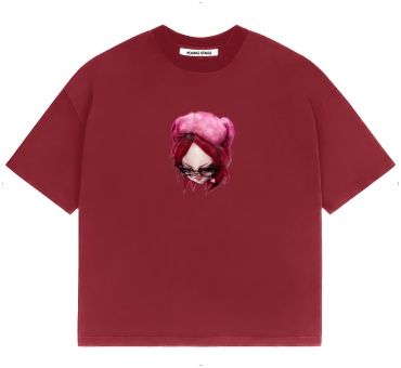 Футболка YOUNG STAGE Pink Head бордовый