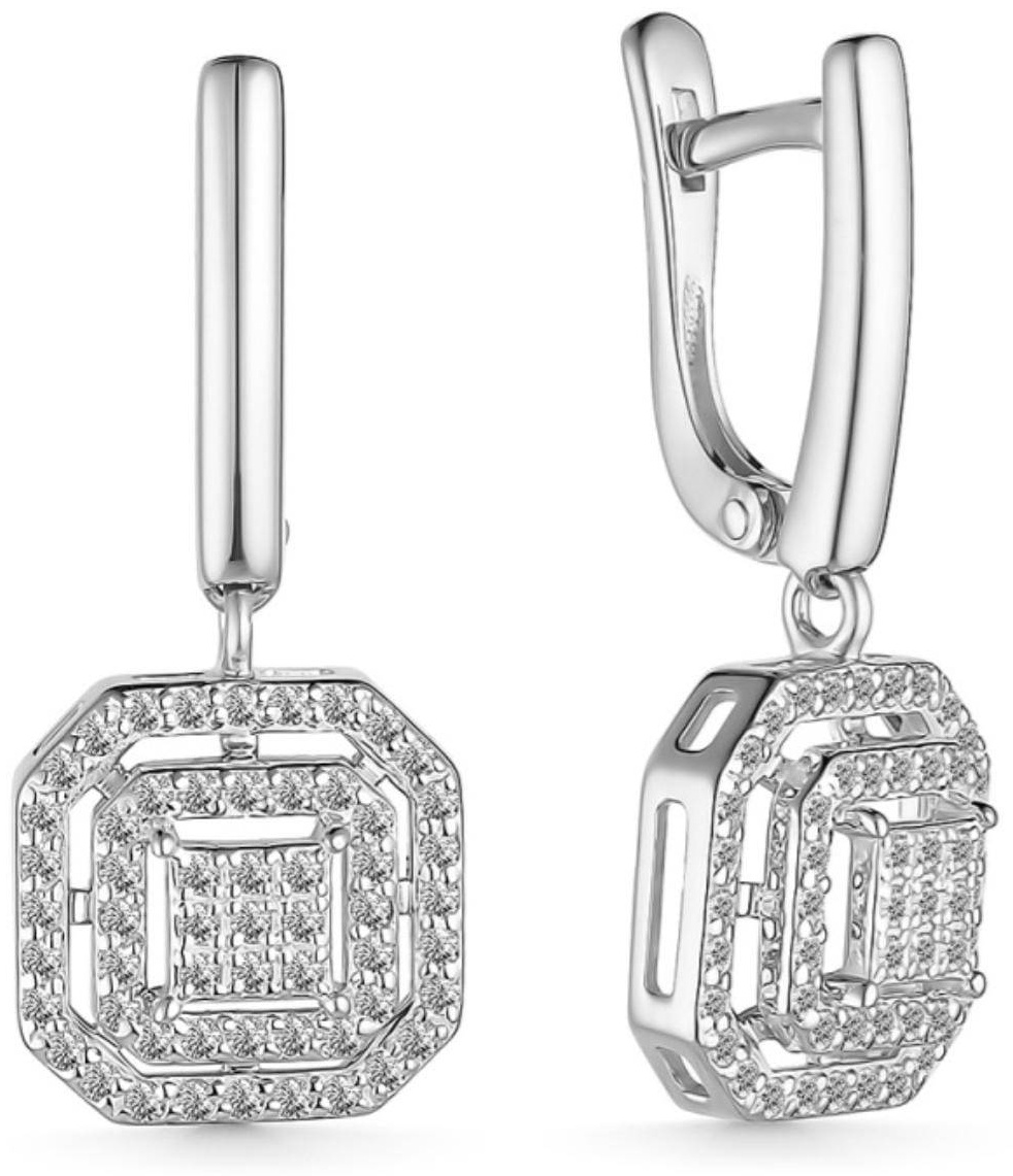 Серьги Mi Amor С/350-0220 вес 4.51 г золото, бриллиант