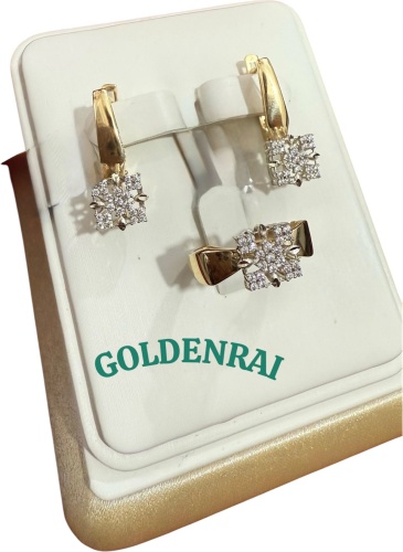 GOLDENRAI Medium25083 вес 6.4 г золото, фианит