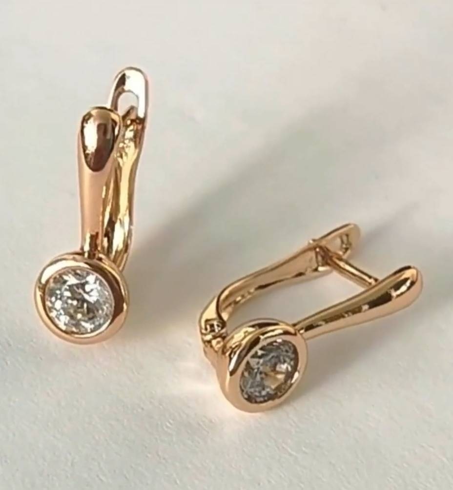 Серьги Xuping Jewelry медицинская сталь, цирконий