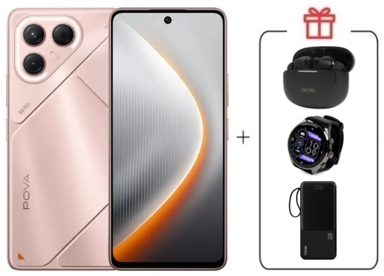 Смартфон TECNO Pova 7 5G 8 ГБ/256 ГБ розовый