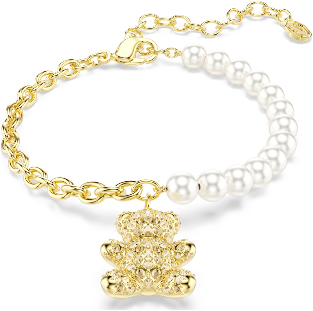Swarovski длина 20 см бижутерный сплав, искусственный жемчуг