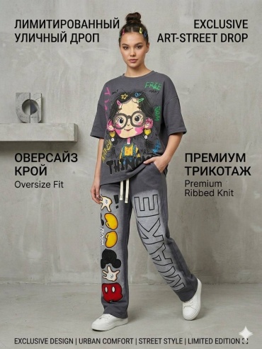 Повседневный костюм ES-LFLINE серебристый