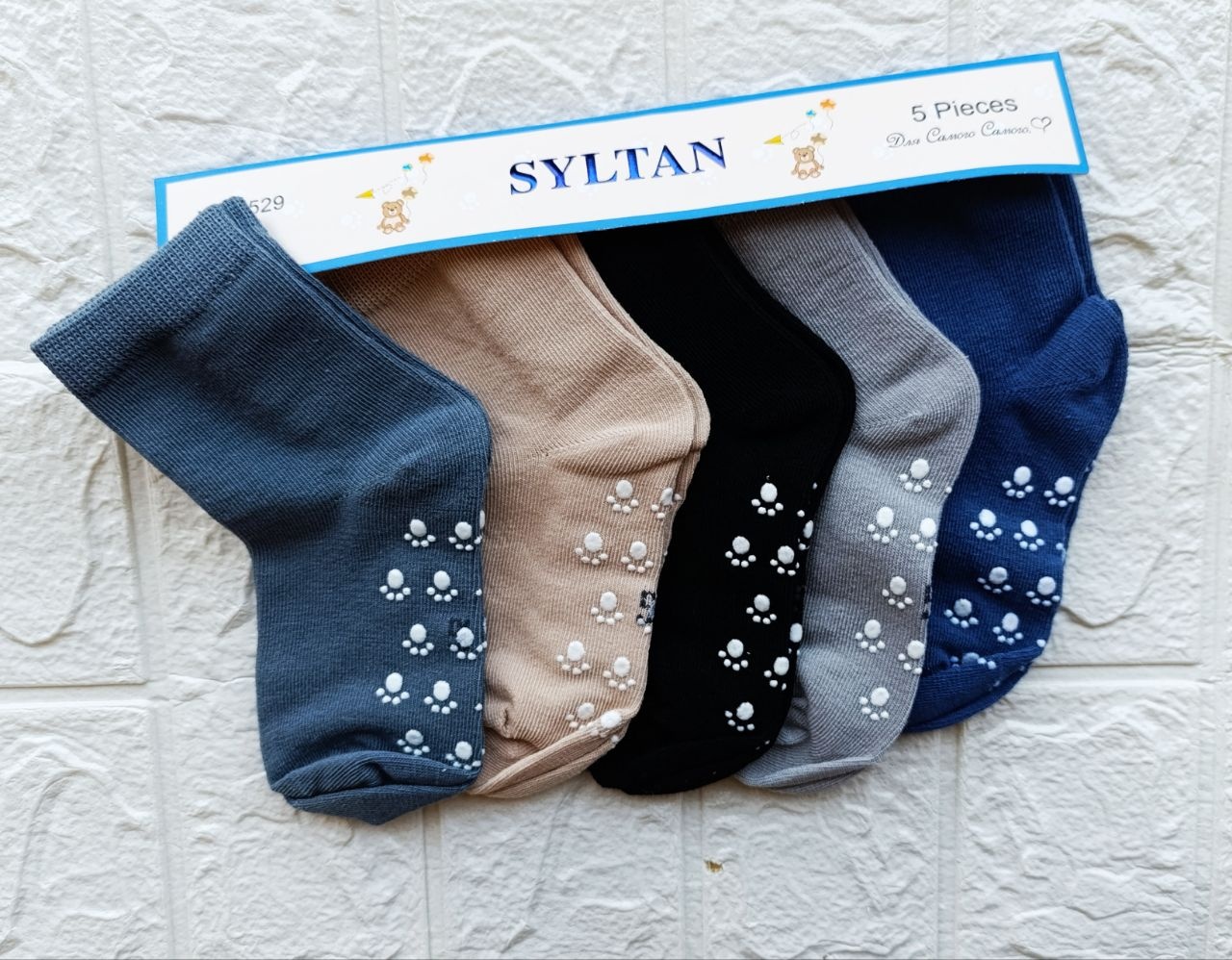 Носки SYLTAN 3529 5 пар черный, коричневый, синий 1-2 года