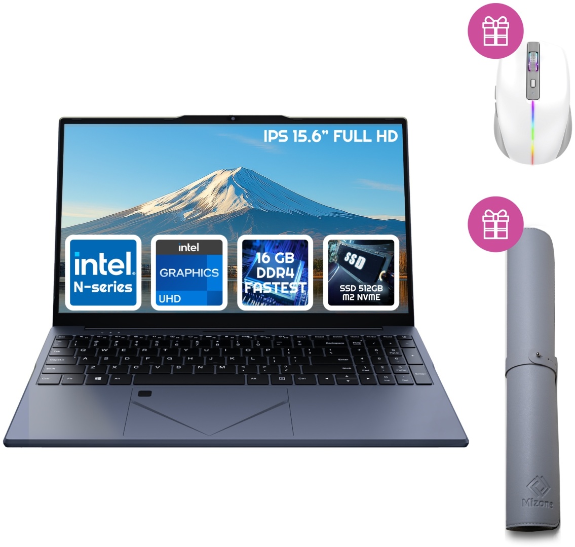 Ноутбук Mizone Litebook N95 15.6" / 16 Гб / SSD 512 Гб / Win 10 / Litebook N95 + подарок