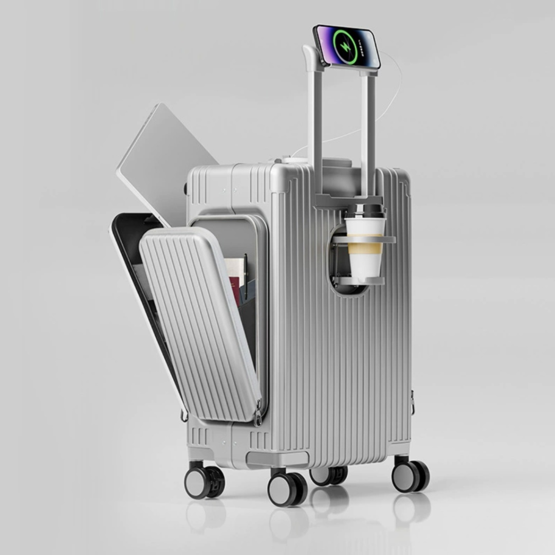 Чемодан bag1 пластик 89 л серебристый
