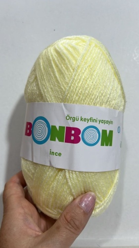 Моток BONBON 30212274_513615742 Светло желтый 300 м 100 г