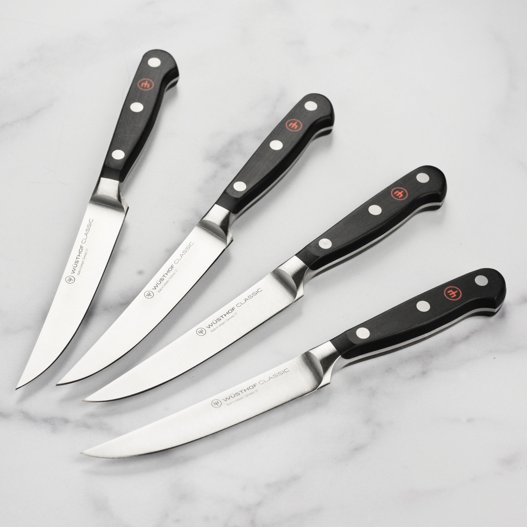 Набор ножей WUSTHOF Classic Steak Set, лезвие: углеродистая сталь 4 шт