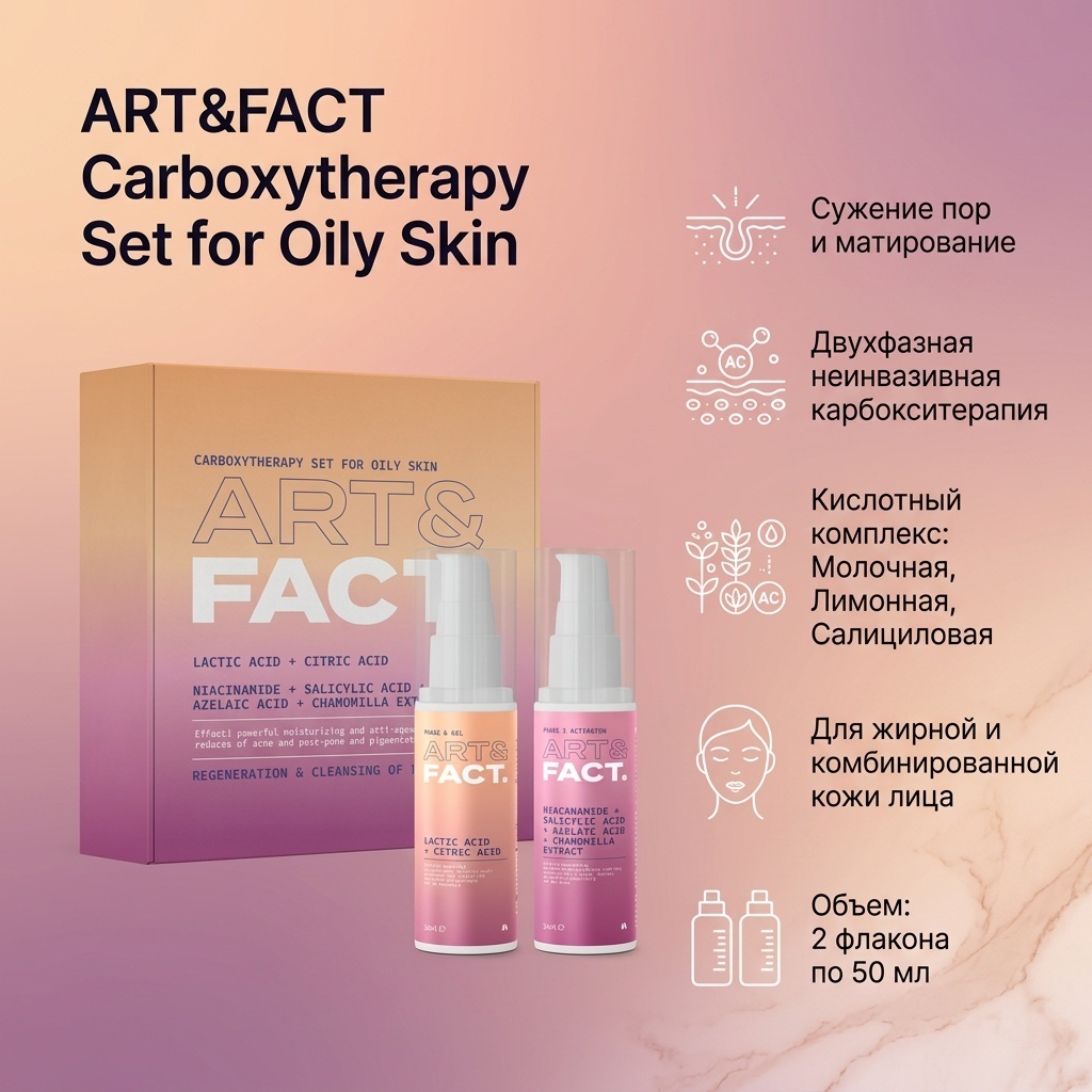 ART&FACT Carboxytherapy Set for Oily Skin набор по уходу за лицом унисекс
