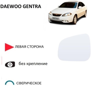Зеркальный элемент Ростеко AN-DAE-GE-2-L левое для Daewoo Gentra 2005-2015