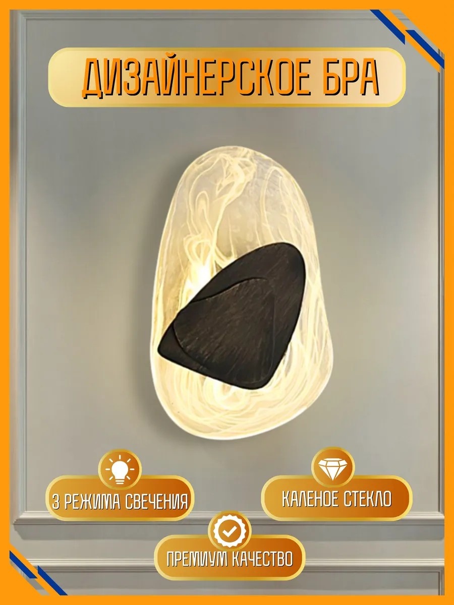 Бра настенный LED, черный