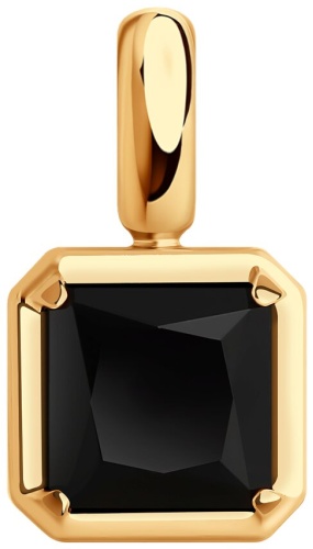 Подвеска Diamant V44005 вес 1.1 г серебро, оникс