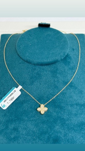 Колье Sandu gold 98562500 длина 40 см вес 1.72 г золото, фианит
