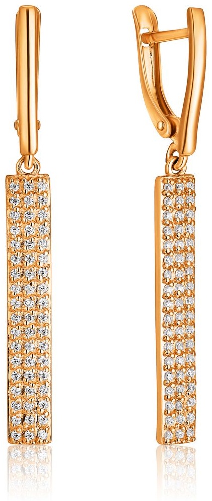 Серьги Lucente Silver EAR-LU-925-281794 вес 3.58 г серебро, фианит