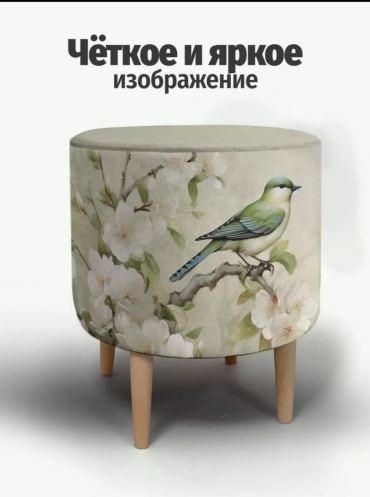 Пуф GREEN BIRD 395867515, 41x41x44 см, мультиколор