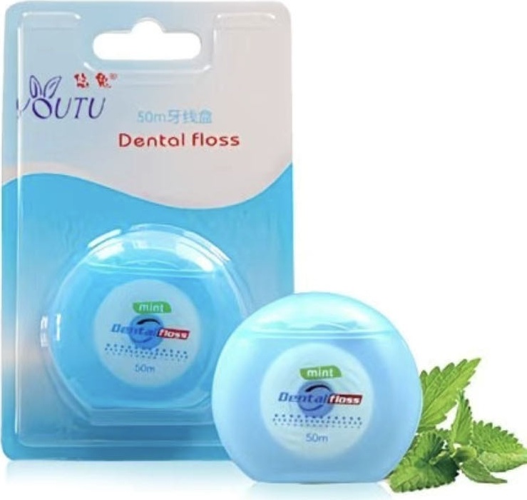 Зубная нить FRESH UP Dental Floss ленточная 50 м