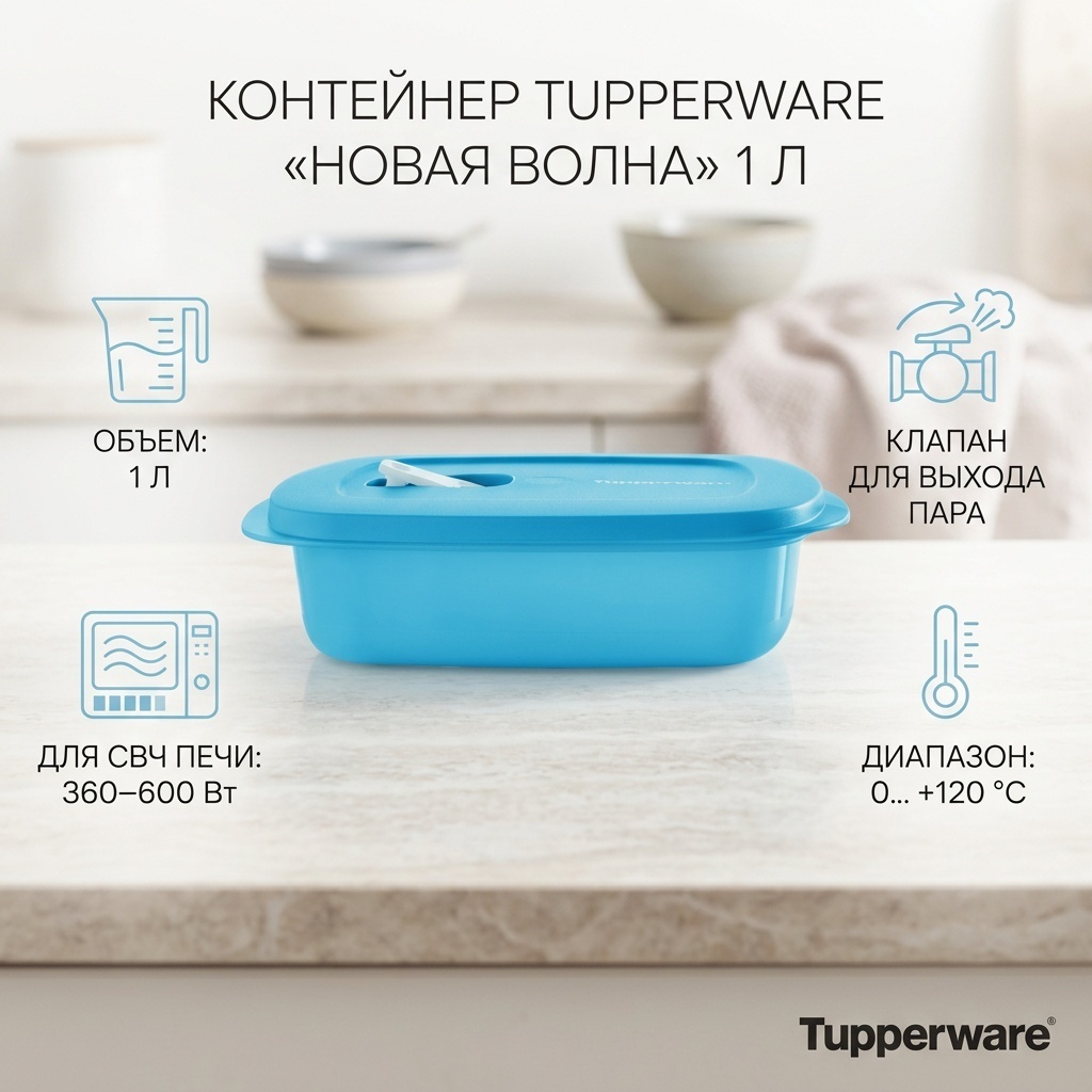 Tupperware контейнер «Новая волна», полипропилен