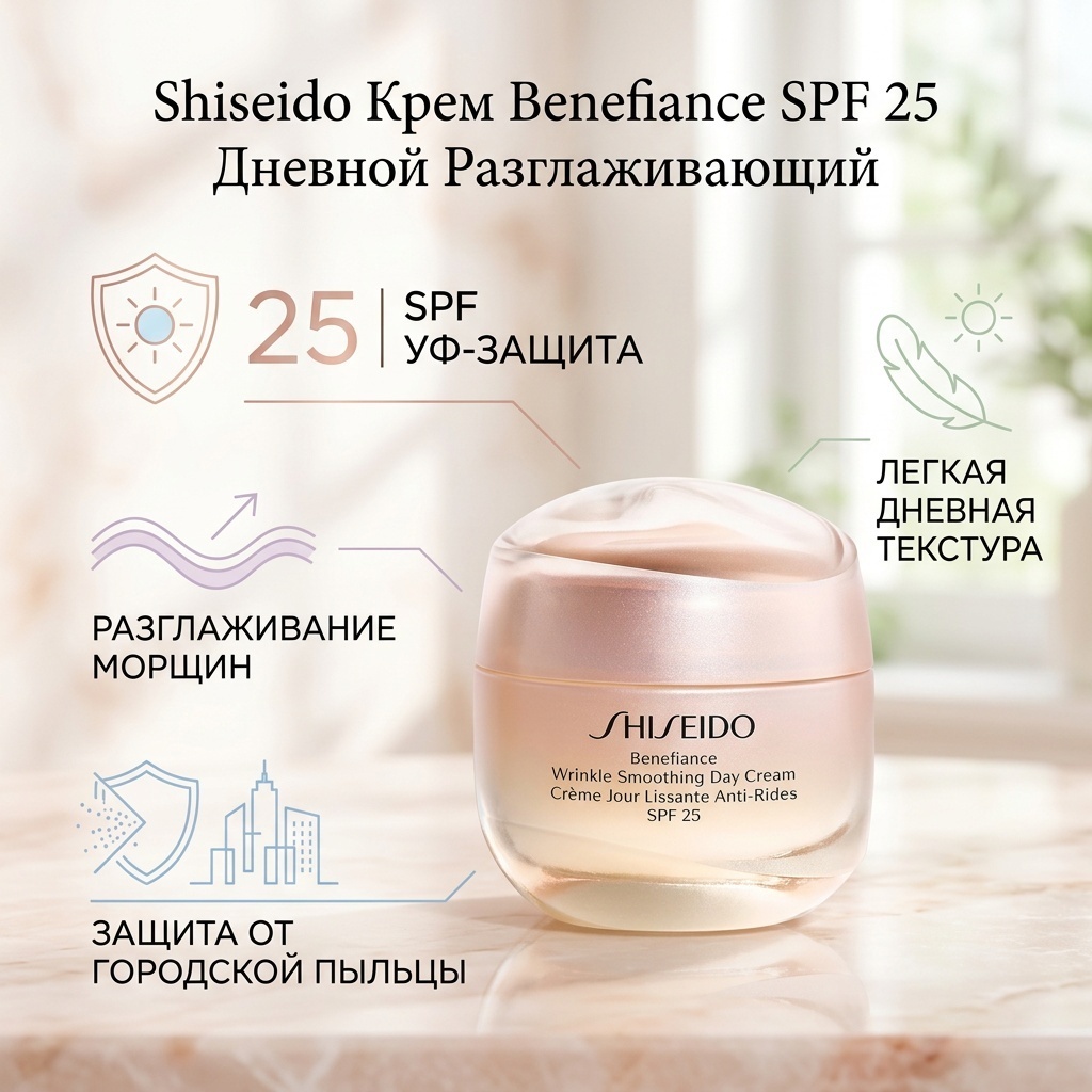 Shiseido крем Jour Lissante Anti-Rides SPF25 для лица 50 мл