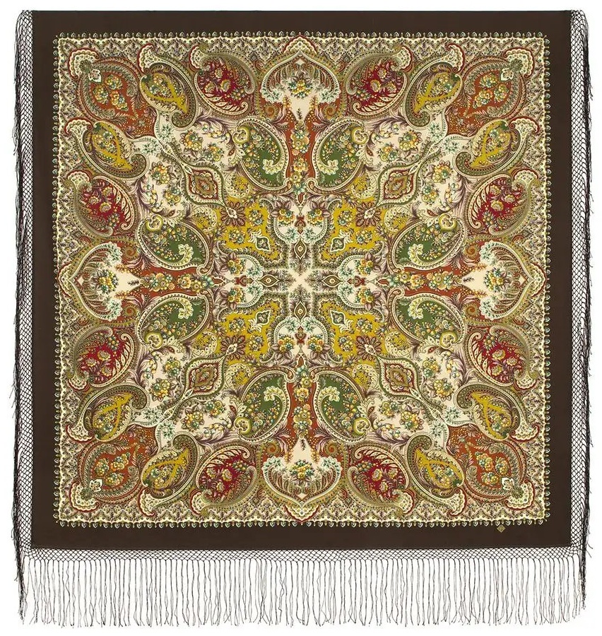 Косынка Павловопосадский платок шерсть 148 x 148 см