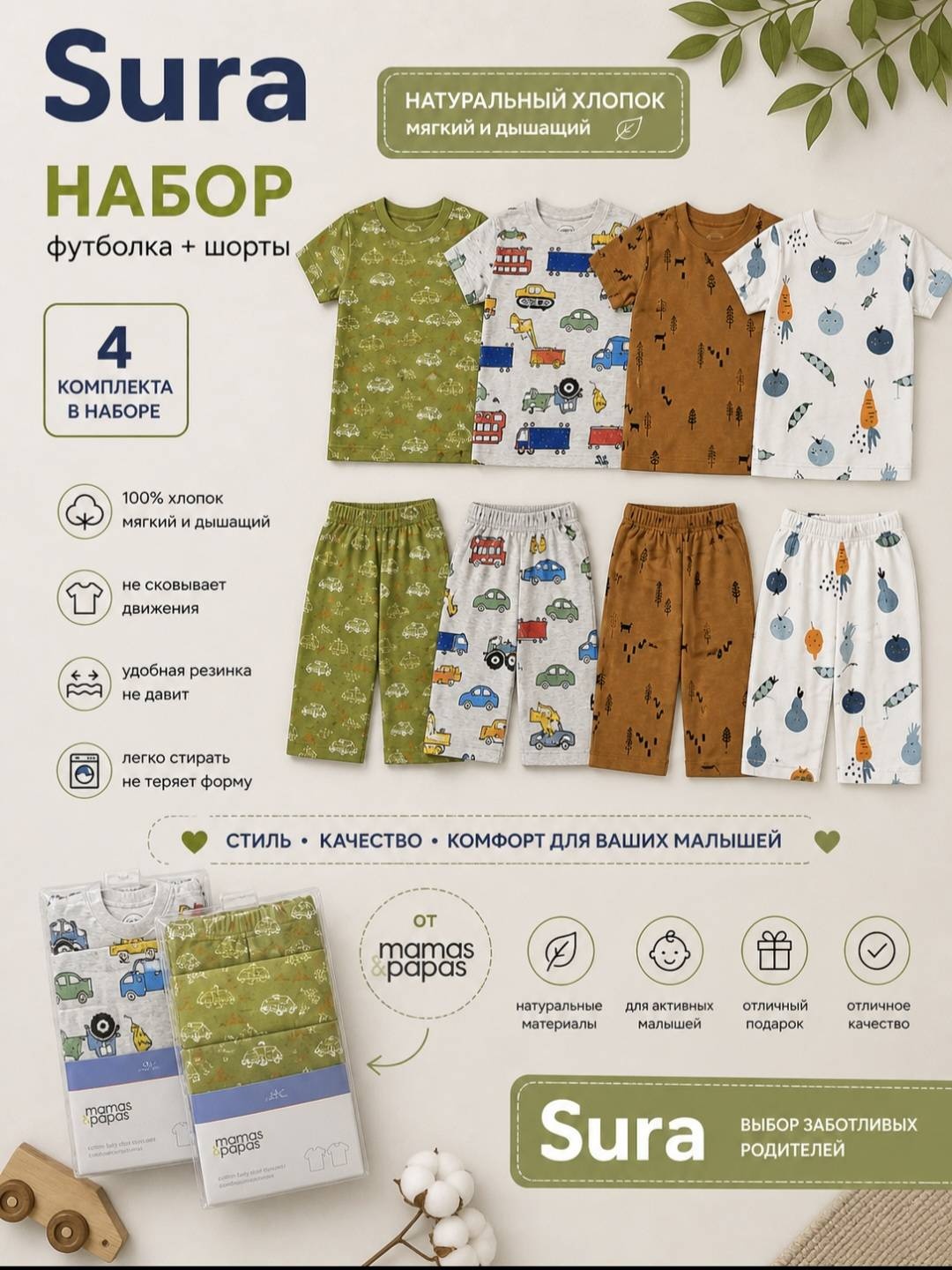 Комплект Mamas and papas мультиколор