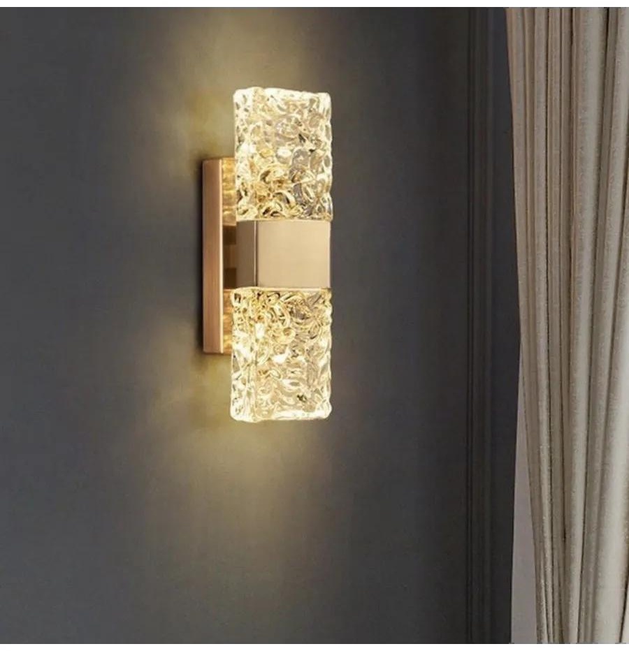 Бра настенный, накладной LED, золотистый
