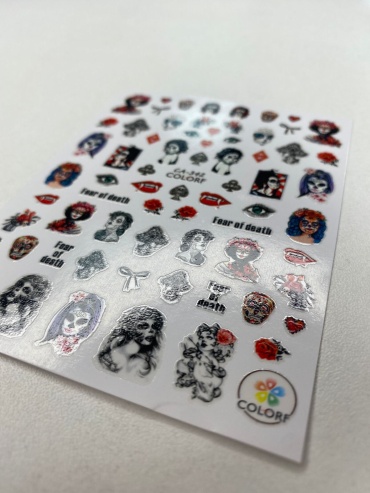 AISULU наклейки для ногтей COLORF 3D 1 шт