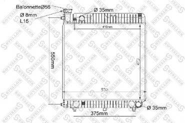 Stellox радиатор основной 10-25035-SX