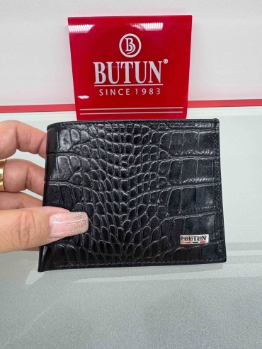 Портмоне BUTUN натуральная кожа черный