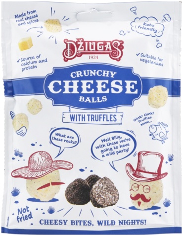 Сырные шарики DZIUGAS с трюфелем 45% 40 г