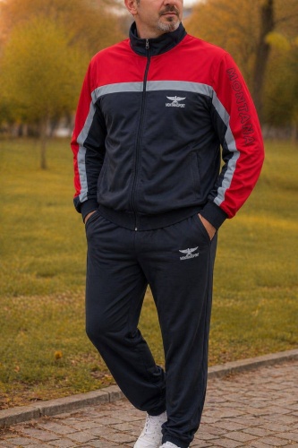 Повседневный костюм Montana Sport красный, темно-синий