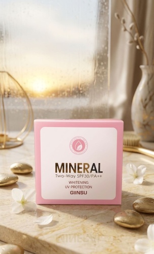 Пудра GIINSU Минеральная пудра Mineral Two-Way Whitening UV Protection SPF 30/PA++ сухая 13 (light beige) светло-бежевый