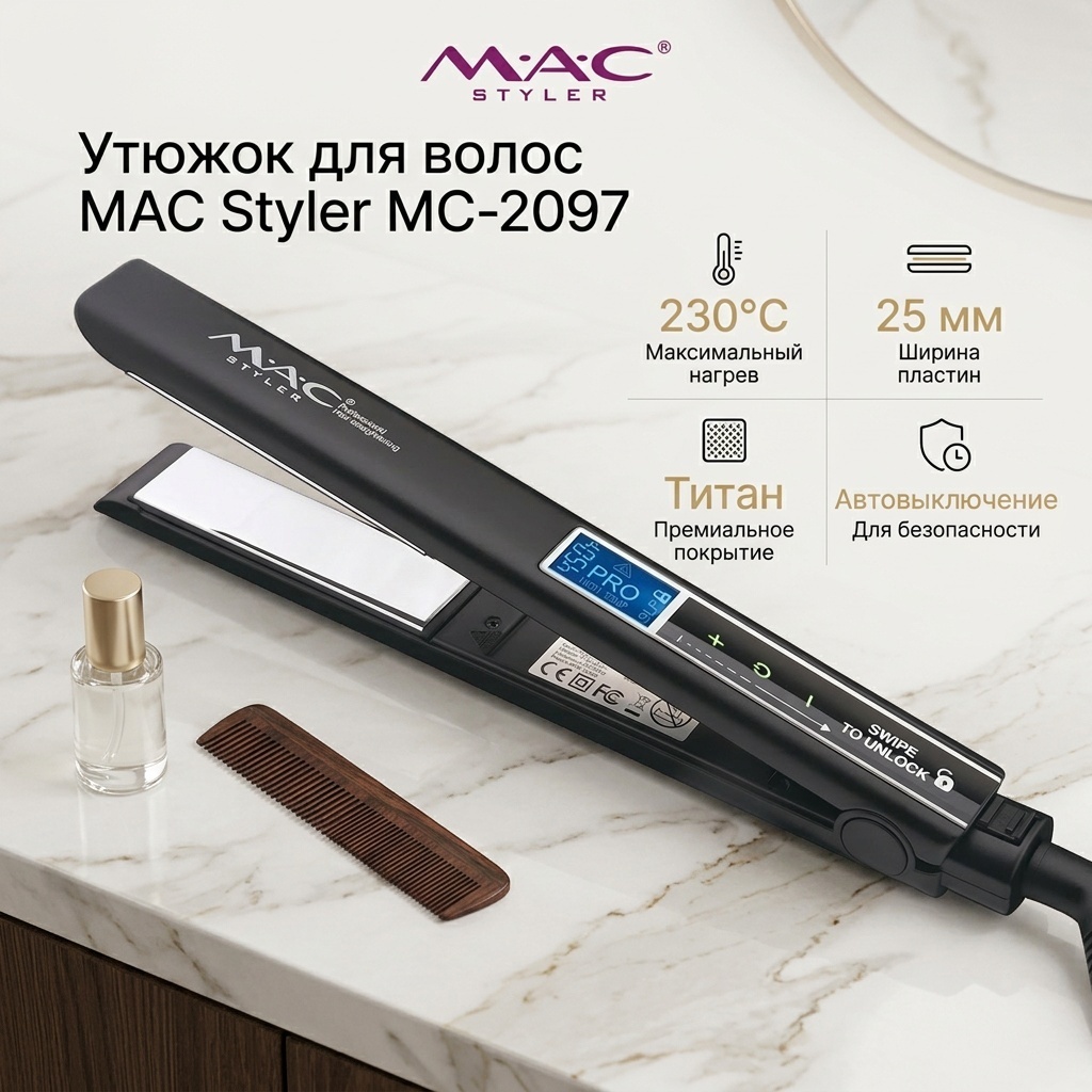 MAC Styler MC-2097 утюжок 25 мм