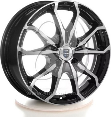 K&K Brent алмаз черный 60.1 6x16/4x100 D60.1 ET41 4 диска черный, серебристый, графит