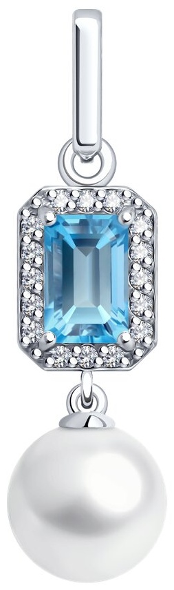 Подвеска Diamant 52-330-02791-1 вес 1.61 г золото, топаз