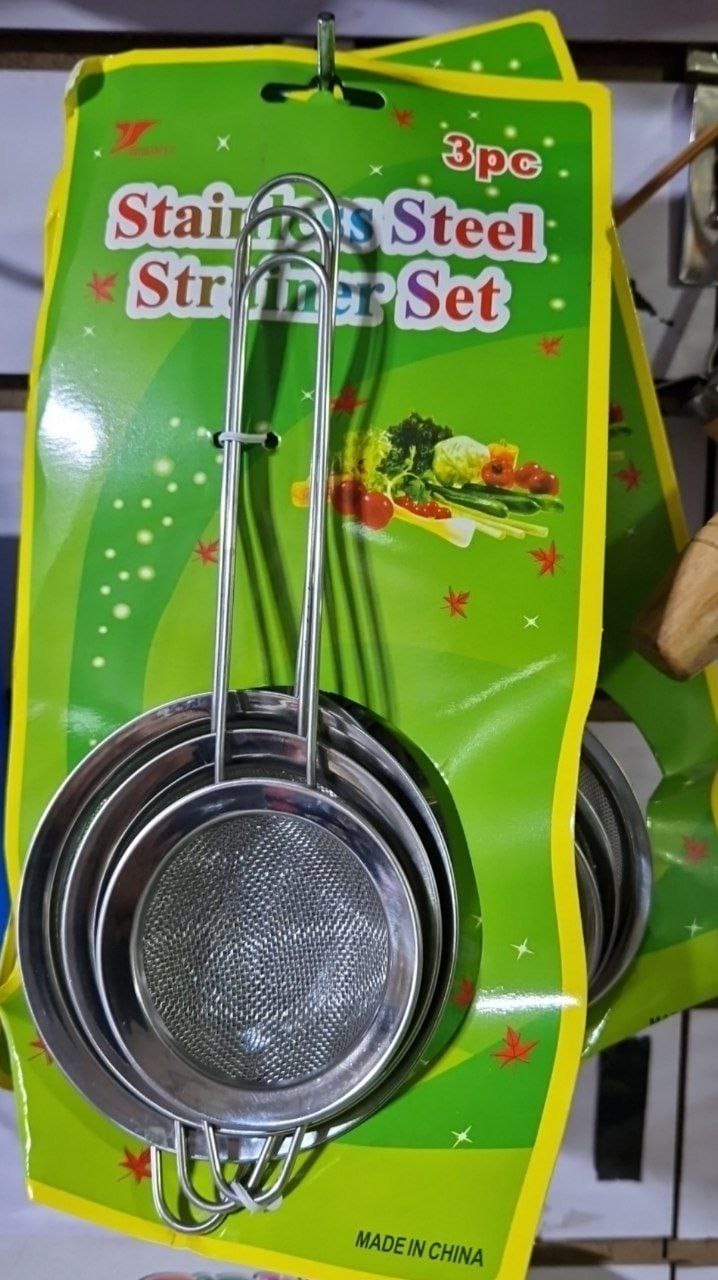 Универсальное сито Stainless Steel универсальное сито набор 3 шт, сталь 8 см металл, 3 шт